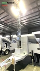 mobile solar tower light 4 solar panels 9m hydraulic telescopic mast mobile light tower