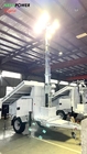 9m hydraulic telescopic mast mobile light tower-mobile solar tower light 4 solar panels